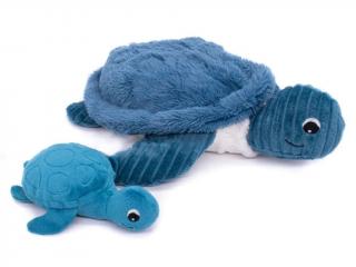 Plyšová želva - máma s miminkem barva: Modrá