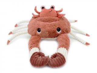 Plyšový krab - máma s miminkem barva: hnědooranžová