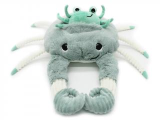 Plyšový krab - máma s miminkem barva: mintová