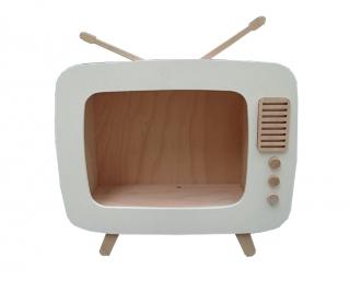 Polička retro televize barva: Bílá