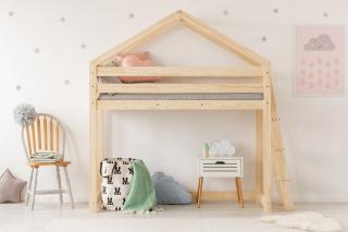 Vyvýšená postel domeček clasic Play side rozměr lůžka: 70 x 140 cm