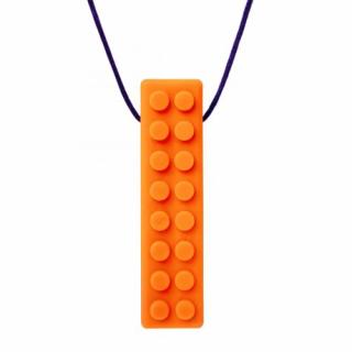 Žvýkací přívěšek Brick Stick, TVRDÝ, oranžová