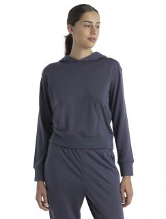 Dámská merino mikina s kapucí ICEBREAKER Wmns Merino Crush II LS Hoodie, Graphite velikost: M