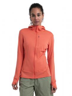 Dámská merino mikina s kapucí, zip ICEBREAKER Wmns Merino 260 Quantum IV LS Zip Hoodie, Tang velikost: M