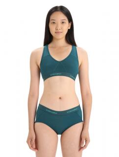 Dámská merino podprsenka ICEBREAKER Wmns Sprite Racerback Bra, Green Glory velikost: XL