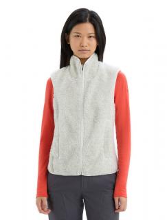 Dámská merino vesta ICEBREAKER Wmns RealFleece High Pile Vest, Ecru Heather velikost: L