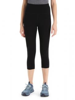 Dámské merino kalhoty ICEBREAKER Wmns Fastray High Rise 3/4 Tights, Black velikost: XS