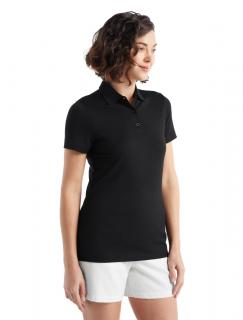 dámské merino polo triko ICEBREAKER Wmns Tech Lite II SS Polo, Black velikost: M