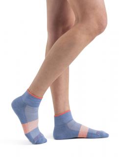 Dámské merino ponožky ICEBREAKER Wmns Multisport Light Mini, Kyanite/Tang/Glow velikost: 38-40 (M)