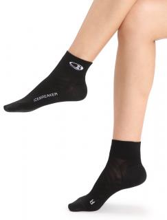 Dámské merino ponožky ICEBREAKER Wmns Run+ Ultralight Mini, Black/Snow velikost: 35-37 (S)
