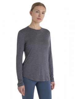 Dámské merino triko dlouhý rukáv ICEBREAKER Wmns Merino 125 Cool-Lite™ Sphere III LS Tee, Midnight Navy Heather velikost: S