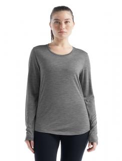 Dámské merino triko dlouhý rukáv ICEBREAKER Wmns Sphere II LS Tee, Metro Heather velikost: XS