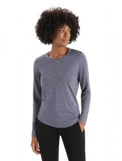 Dámské merino triko dlouhý rukáv ICEBREAKER Wmns Sphere II LS Tee, Midnight Navy Heather velikost: XS