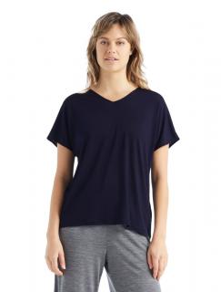 Dámské merino triko krátký rukáv ICEBREAKER Wmns Drayden Reversible SS Top, Midnight Navy velikost: XL