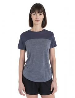 Dámské merino triko krátký rukáv ICEBREAKER Wmns Merino 125 Cool-Lite™ Sphere III SS Tee Colour Block, Graphite Heather/Graphite/Cb velikost: L