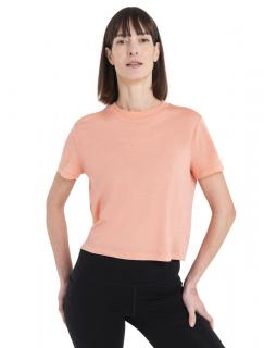 Dámské merino triko krátký rukáv ICEBREAKER Wmns Merino 150 Tech Lite III SS Crop Tee, Glow velikost: M