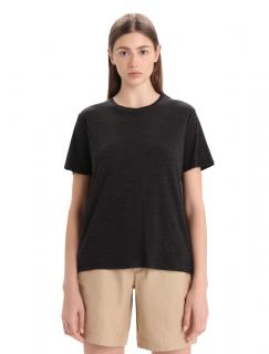 Dámské merino triko krátký rukáv ICEBREAKER Wmns Merino Linen SS Tee, Black velikost: S