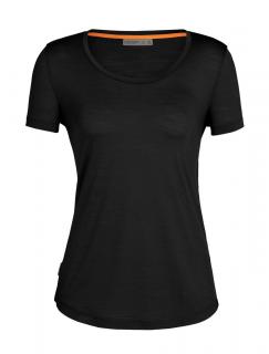 dámské merino triko krátký rukáv ICEBREAKER Wmns Sphere II SS Scoop Tee, Black velikost: M