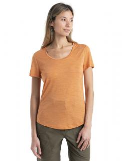 Dámské merino triko krátký rukáv ICEBREAKER Wmns Sphere II SS Scoop Tee, Earth Heather velikost: L