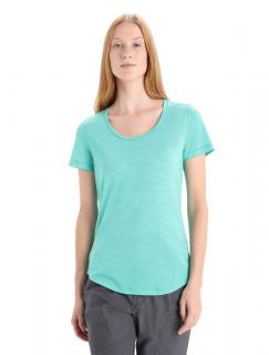 Dámské merino triko krátký rukáv ICEBREAKER Wmns Sphere II SS Scoop Tee, Fresh Heather velikost: S