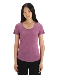 Dámské merino triko krátký rukáv ICEBREAKER Wmns Sphere II SS Scoop Tee, Go Berry Heather velikost: M