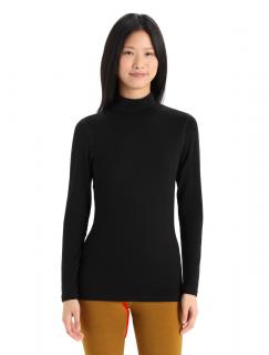 Dámské triko dlouhý rukáv ICEBREAKER Wmns 260 Tech LS Turtleneck, Black velikost: M