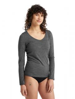 Dámské triko ICEBREAKER Wmns Siren LS Sweetheart, Gritstone Heather velikost: M