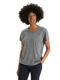 Dámské triko krátký rukáv ICEBREAKER Wmns Drayden Reversible SS Top, Gritstone Heather velikost: S