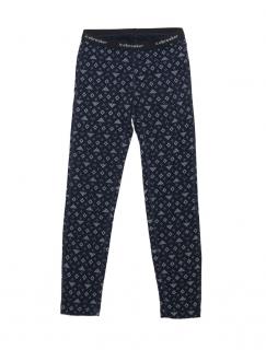 Dětské merino spodky ICEBREAKER Kids Merino 200 Oasis Leggings First Snow, Midnight Navy/Snow velikost: 3