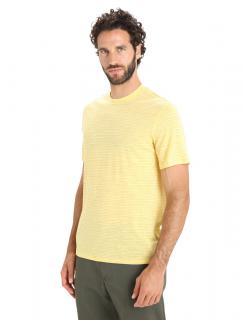 ICEBREAKER Mens Merino Linen SS Tee Stripe, Summer/Snow velikost: L