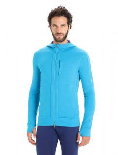 ICEBREAKER Mens Quantum III LS Zip Hoodie, Geo Blue/Royal Navy velikost: XL