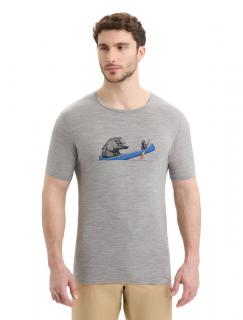 ICEBREAKER Mens Tech Lite II SS Tee Canoe Companions, Metro Heather velikost: XXL