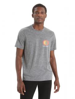 ICEBREAKER Mens Tech Lite II SS Tee Spring Glow, Gritstone Heather velikost: L