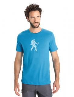 ICEBREAKER Mens Tech Lite II SS Tee Trail Hiker, Geo Blue velikost: M