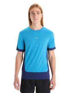 ICEBREAKER Mens ZoneKnit SS Tee, Geo Blue/Royal Navy velikost: L