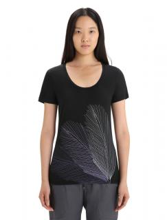 ICEBREAKER Wmns Tech Lite II SS Scoop Tee Plume, Black velikost: M