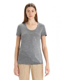 ICEBREAKER Wmns Tech Lite II SS Scoop Tee Plume, Gritstone Heather velikost: M