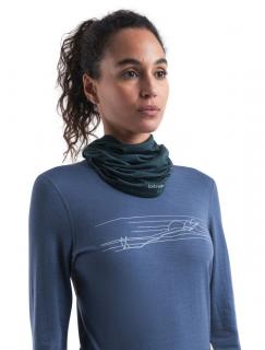 Merino nákrčník ICEBREAKER Unisex Cool-Lite™ Flexi Chute, Fathom Green velikost: OS (UNI)