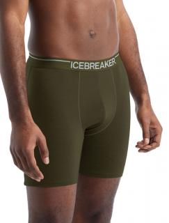 Pánské merino boxerky ICEBREAKER Mens Anatomica Long Boxers, Loden velikost: S