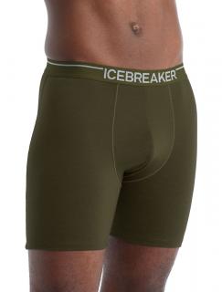 Pánské merino boxerky ICEBREAKER Mens Anatomica Long Boxers, Loden velikost: XL