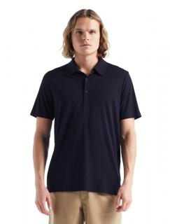 Pánské merino polo triko ICEBREAKER Mens Tech Lite II SS Polo, Midnight Navy velikost: S