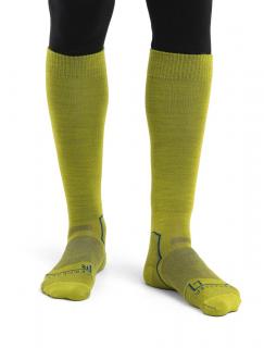 Pánské merino ponožky ICEBREAKER Mens Ski+ Ultralight OTC, Bio Lime/Loden/Lazurite velikost: 42-44 (M)