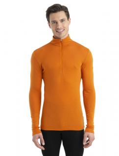 Pánské merino triko dlouhý rukáv, 1/2 zip ICEBREAKER Mens 175 Everyday LS Half Zip, Earth velikost: M