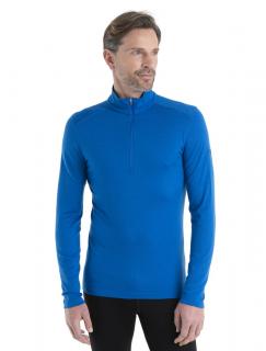 Pánské merino triko dlouhý rukáv, 1/2 zip ICEBREAKER Mens 200 Oasis LS Half Zip, Lazurite velikost: L