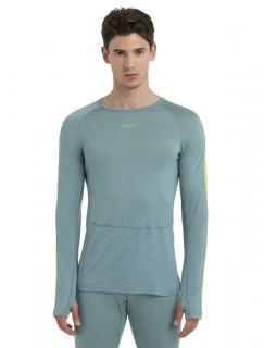 Pánské merino triko dlouhý rukáv ICEBREAKER Mens 125 ZoneKnit™ LS Crewe, Cloud Ray/Hyper/Cb velikost: M