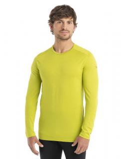 Pánské merino triko dlouhý rukáv ICEBREAKER Mens 200 Oasis LS Crewe, Bio Lime velikost: L