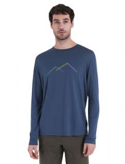 Pánské merino triko dlouhý rukáv ICEBREAKER Mens Merino 150 Tech Lite III LS Tee Peak Glow, Dawn velikost: M