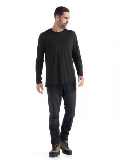 Pánské merino triko dlouhý rukáv ICEBREAKER Mens Sphere II LS Tee, Black velikost: XS