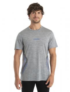 Pánské merino triko krátký rukáv ICEBREAKER Mens Merino 125 Cool-Lite Sphere II SS Tee Syn, Metro Heather velikost: M