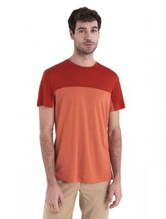 Pánské merino triko krátký rukáv ICEBREAKER Mens Merino 125 Cool-Lite™ Sphere III SS Tee Colour Block, Ember/Molten/Cb velikost: M